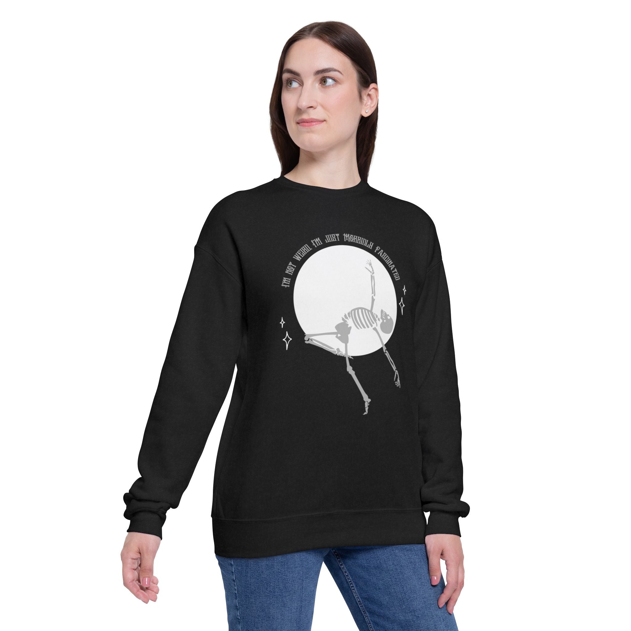 Spooky Skeleton Unisex Drop Shoulder Sweatshirt